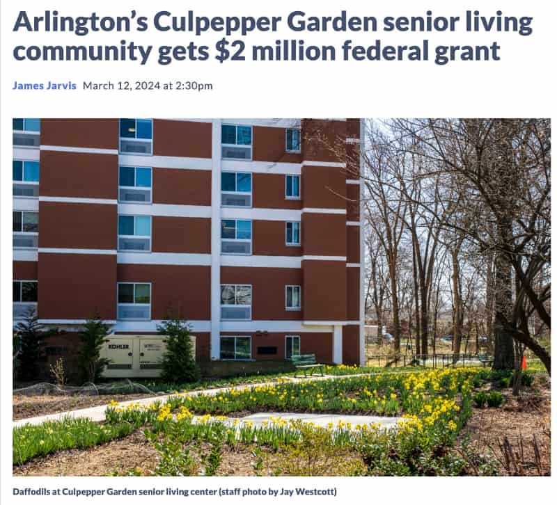 Arlington’s Culpepper Garden senior living community gets $2 million federal grant