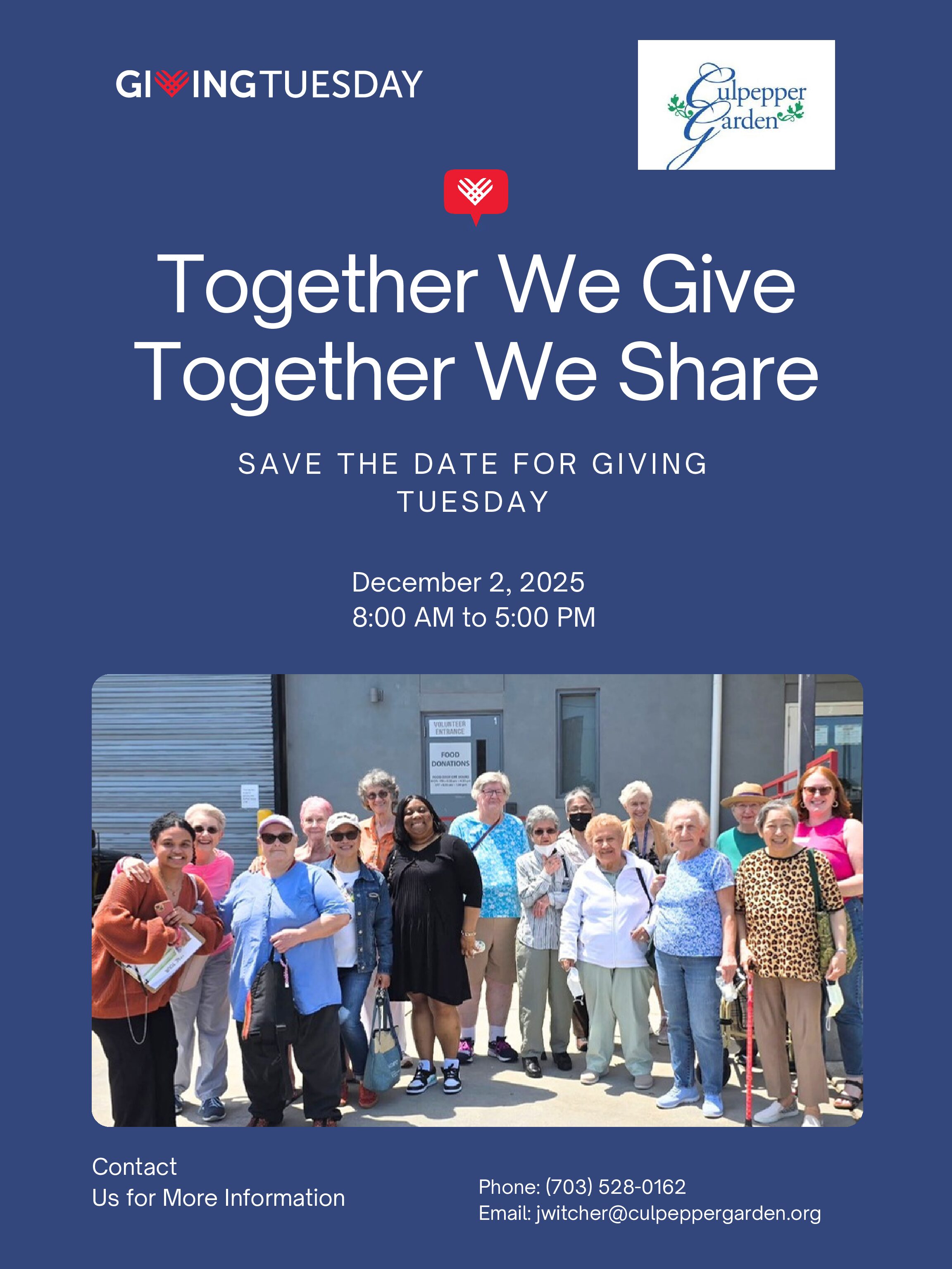 GivingTuesday Local Events Awareness Fundraising Poster in Dark Blue White Style (2)